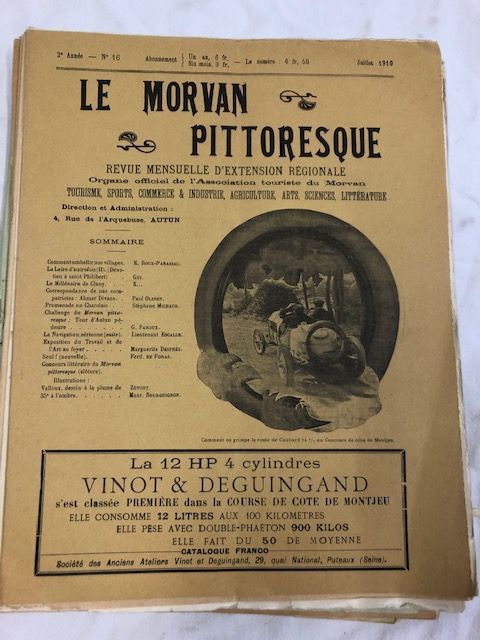 Le Morvan Pittoresque allant de 1909 à 1910